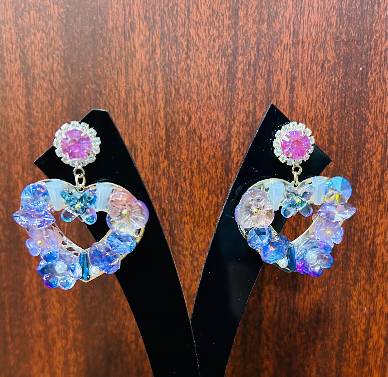 Floral Heart Earrings